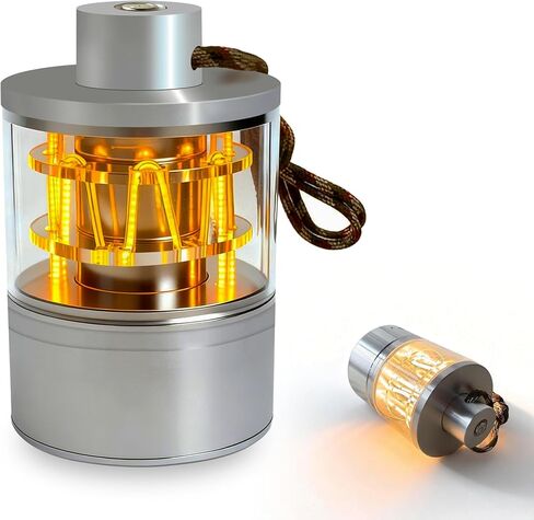 Rechargeable Camping Lantern, Dimmable Warm Glow Light 2200K, 72H Runtime, USB-C Charging, Vintage Aluminum Design, Paracord Rope, Perfect for Camping, Hiking, Backpacking, Glamping & Emergency in Saudi Arabia