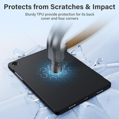 Akkerds متوافق مع حافظة Galaxy Tab A11 Plus 11" 2026/ A9 Plus مقاس 11 بوصة 2023، غطاء واقٍ ناعم نحيف من مادة TPU مع حامل ثلاثي الطي وتنشيط/غفو تلقائي لجهاز Galaxy A11+/ A9+ 5G، أسود in Saudi Arabia
