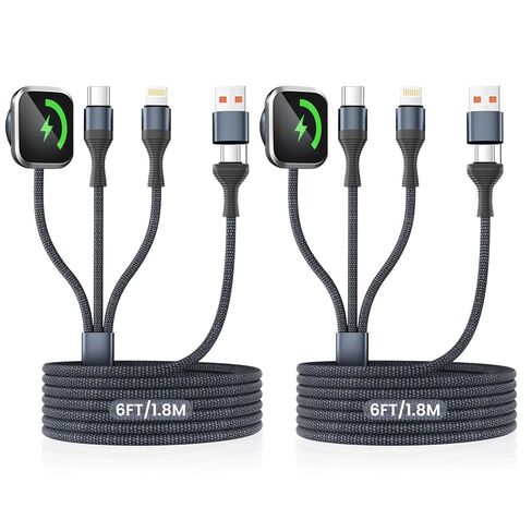 Cruise Essentials,3 in 2 USB C Cable for Watch Charger/iPhone 17 Charger Cable Designed for iWatch Chargers,Multi Charging Cable Compatible with iPhone 17-11/iWatch All Series 5FT 2PS in Saudi Arabia