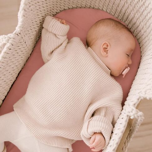 Yoofoss Bassinet Sheets for Baby,3-Pack Fitted Bassinet Sheets Set Compatible with Halo Bassinest Swivel Sleeper,Baby Delight,Angelbliss,Soft Breathable Bassinet Mattress Sheets(Pink+Butterflies) in Kuwait