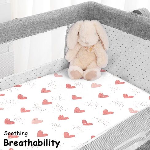 Yoofoss Bassinet Sheets for Baby,3-Pack Fitted Bassinet Sheets Set Compatible with Halo Bassinest Swivel Sleeper,Baby Delight,Angelbliss,Soft Breathable Bassinet Mattress Sheets(Pink+Butterflies) in Kuwait