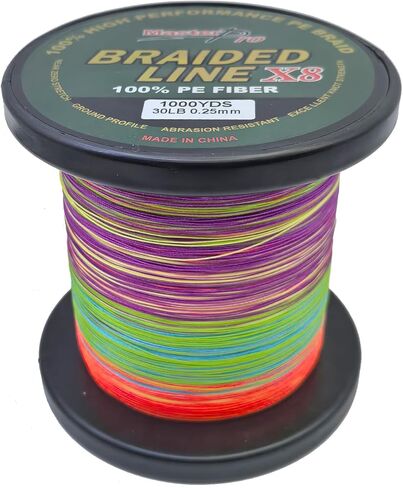 خط قيادة الصيد من ألياف البولي إيثيلين 100% من MASTERPRO، 300 ياردة، ملون، قطر رقيق للغاية 25 رطل 30 رطل 40 رطل 50 رطل 80 رطل 100 رطل بالقرب من الصفر، 8 خيوط مضفرة قوية in Kuwait