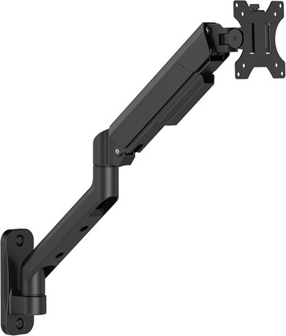 ARES WING Single Monitor Wall Mount for 17-40 Inch Ultrawide Screens, Heavy Duty Monitor Arm Up to 26.4 lbs, Fully Adjustable Wall Mount, VESA 75x75/100x100 Compatible, Black in Saudi Arabia