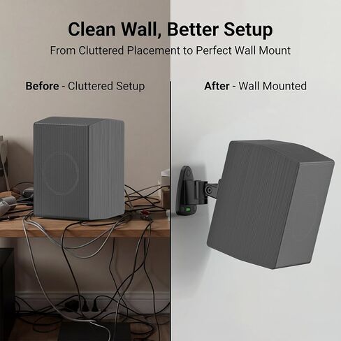 Upgraded Wall Mounts for Samsung Speaker Mounts - Adjustable Wall Brackets for Samsung SWA-9500s / SWA-W200D HW-Q990D/HW-Q990C/HW-QS700F/HW-Q800F/HW-Q900F/HW-Q600F Speakers Wr Keyhole & Thread Hole in Saudi Arabia