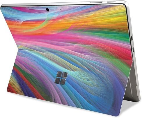 Tablet Skin Compatible with Microsoft Surface Pro 11 (2024-2025) - Rainbow Waves - Premium 3M Vinyl Protective Wrap Decal Cover - Easy to Apply | Crafted in The USA by MightySkins in Saudi Arabia