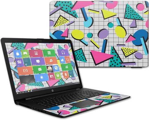 MightySkins Skin Compatible with HP 17t Laptop 17.3" (2017) - Awesome 80s | Protective, Durable, and Unique Vinyl Decal wrap Cover | Easy to Apply, Remove, and Change Styles | Made in The USA in Saudi Arabia