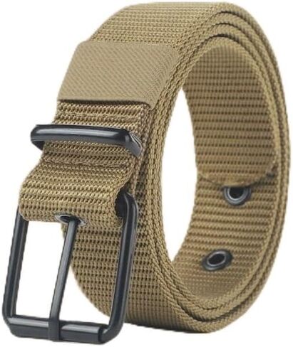 Tactical Belts Men's Outdoor Sport Simple Practical Weave Nylon Canvas Cowboy Pants Women Belt (47Inches Length) in Kuwait