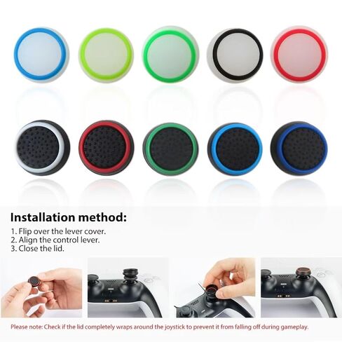 INGQI 20 Pieces Analog Stick Joystick Controller Performance Thumb Grips Compatible for PS5, for PS4, for Xbox One, for Xbox Series X/S Controller Joystick Grips in Saudi Arabia