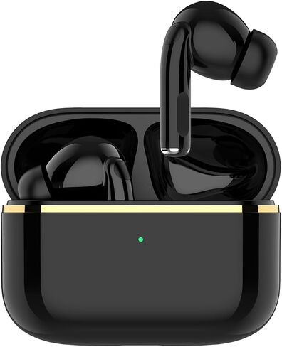 TW300 Wireless Bluetooth Earbuds, Black, True Wireless in-Ear Headphones with Deep Bass, Surround Sound, Gaming Compatible, Charging Case (Black) in Saudi Arabia