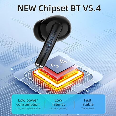 TW300 Wireless Bluetooth Earbuds, Black, True Wireless in-Ear Headphones with Deep Bass, Surround Sound, Gaming Compatible, Charging Case (Black) in Saudi Arabia