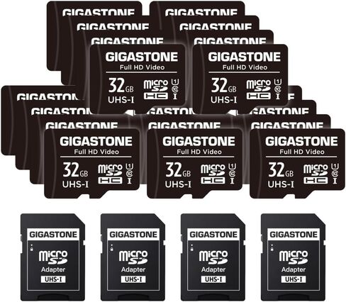 بطاقة ذاكرة Micro SD سعة 200 جيجابايت من GIGASTONE، حزمة من قطعتين، تسجيل فيديو A1 V30 4K، متوافق مع كاميرا الأمان، وكاميرا داش، والطائرة بدون طيار، وبطاقة ذاكرة MicroSDXC بسرعة 100 ميجابايت/ثانية UHS-I، مع محول in Saudi Arabia