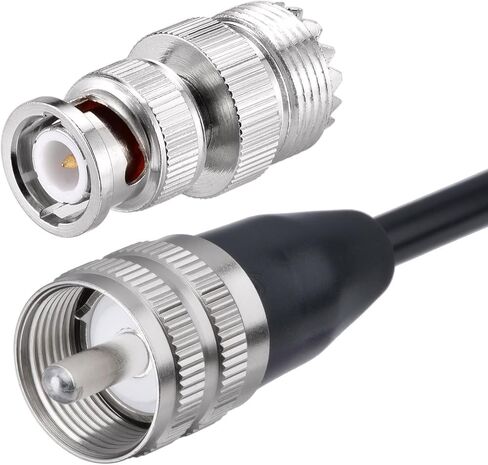 Superbat 27MHz CB Antenna with Magnetic Base PL259 & BNC Male Connector for Cobra Midland Galaxy Uniden Radioddity Texas Ranger RoadKing Vehicle Car Truck Mobile CB Radio in Saudi Arabia