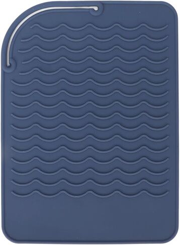 Heat Insulation Silicone Mat Corrugated Pattern Anti Skid Flexible High Temperature Mat for Thermal Insulation (Blue) in Saudi Arabia