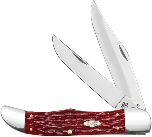 Case XX WR POCKET KNIFE DARK RED BONE CS - PCH SEED JIG FOLDING HUNTER، البند 31960، الطول مغلق 5 1/4 بوصة (6265 CS) in Kuwait