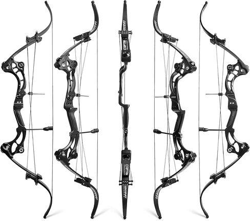 AMEYXGS Bowfishing Recurve Bow 50 inch Lever Bow IBO:320 fps Draw Weight 30-55LB for Right Hand Archer in Saudi Arabia