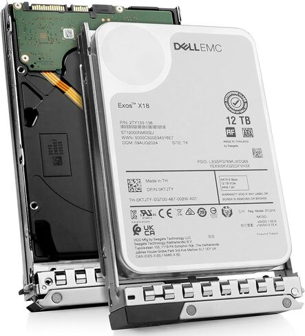 محرك الأقراص الصلبة Dell 12 تيرابايت 7.2K RPM SATA 6 جيجابايت/ثانية 512e 3.5in Enterprise PowerEdge لـ: R440 R750 R450 T150 R470 T560 T40 R250 R740 R640 T550 T350 R540 R840 ME4024 R650XS R550 R650 R350 R340 R660XS 400-AWMX G16 in Kuwait