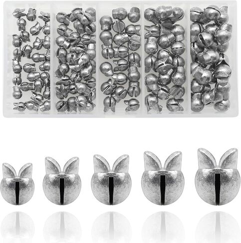 Fishing Weights Sinkers, 250/120pcs Lead Split Shot Fishing Sinkers Open Mouth Design Weights Clip Freshwater Saltwater Fishing Accessories in Saudi Arabia