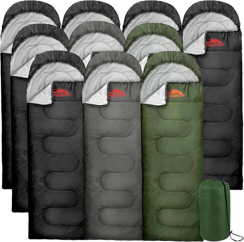 Trail Maker Bulk Sleeping Bags, Mummy Style (10 Pack),32 Degree Cold Weather Hooded Sleeping Bags for Adults, Homeless, Camping, Indoors, Outdoors in Saudi Arabia