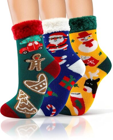 72-Needle Buttery Soft Fuzzy Socks for Women Cheetah Leopard Animal Print, Cute Fluffy Cozy Comfy Funny Crazy Socks 3 Pairs, Halloween Gifts Boo Spooky Basket Stuffers in Saudi Arabia