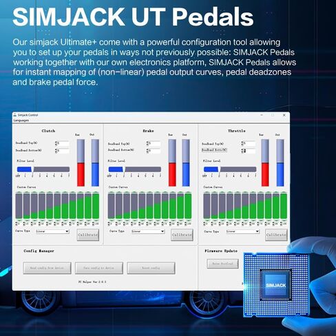 Simjack UT Sim Racing Pedals 200KG تحميل خلية الفرامل دواسة PC سباق محاكاة الدواسات استشعار الضغط HE دواسة هيدروليكية (UT-P3-H2) in Kuwait