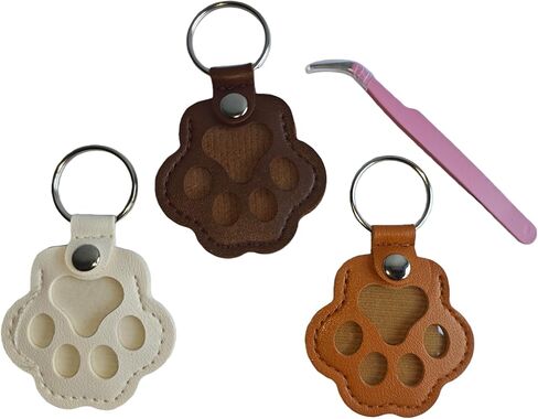6pcs cat fur fur keysake keychain-cat-cat keykain memorial keykain ، keykain keykain cat fur fur ، kemsake hair cat للحفاظ على قرب قطتك. in Kuwait