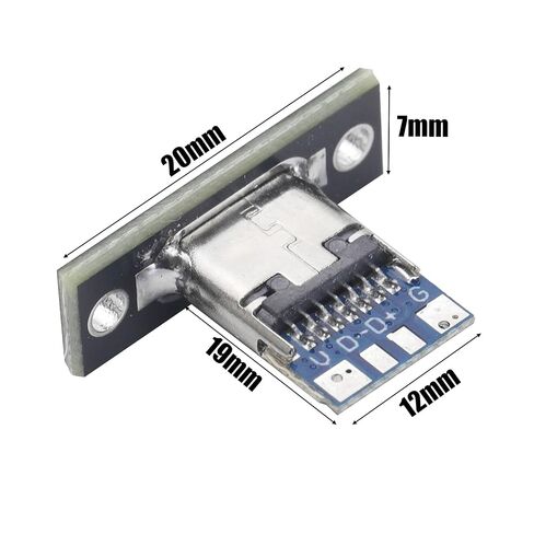 10PCS USB 3.1 Type C Connector 24 Pins Female Plug Socket Receptacle Adapter to Solder Wire & Cable 24P PCB Board Support Module with Black Screw Fixing Plate in Saudi Arabia