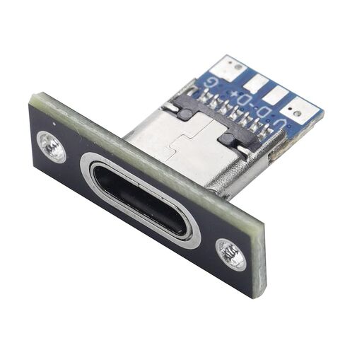 10PCS USB 3.1 Type C Connector 24 Pins Female Plug Socket Receptacle Adapter to Solder Wire & Cable 24P PCB Board Support Module with Black Screw Fixing Plate in Saudi Arabia