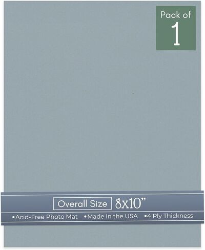 CountryArtHouse Metallic Silver Acid Free 8x10 Backing Board - Uncut Photo Mat Board - 10 Sheets in Saudi Arabia