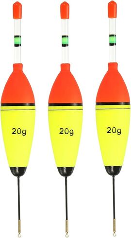 0.5oz Fishing Glowing Bobbers with Swivel, 3 Pack EVA Fishing Float Without Glow Sticks for Saltwater Freshwater Fishing in Saudi Arabia