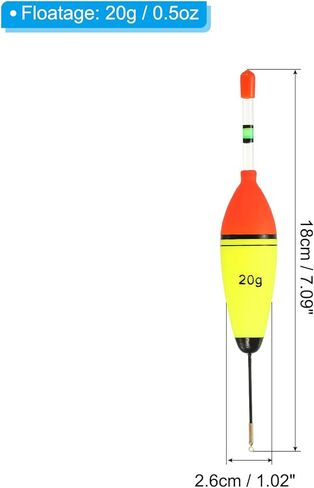 0.5oz Fishing Glowing Bobbers with Swivel, 3 Pack EVA Fishing Float Without Glow Sticks for Saltwater Freshwater Fishing in Saudi Arabia