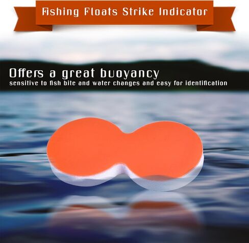 24Pcs EVA Fly Fishing Floats, Ergonomic Design Strike Indicator Tackle Accessories Suitable for Fly Fishing, River Fishing, Lakes Fishing (Orange) in Saudi Arabia