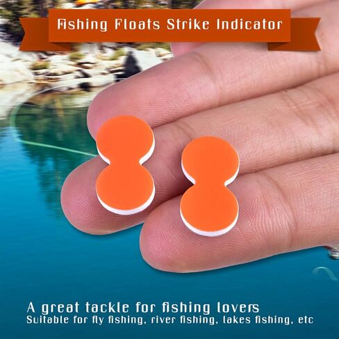 24Pcs EVA Fly Fishing Floats, Ergonomic Design Strike Indicator Tackle Accessories Suitable for Fly Fishing, River Fishing, Lakes Fishing (Orange) in Saudi Arabia