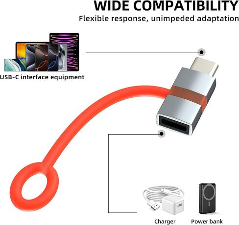 محول لايتنينج أنثى إلى USB C ذكر 60 وات (عبوة من قطعتين) لملحقات شاحن iPhone 17 16 15 Pro، كابل محول إضاءة من النوع C جاك لموصل IPad متوافق مع سامسونج in Saudi Arabia