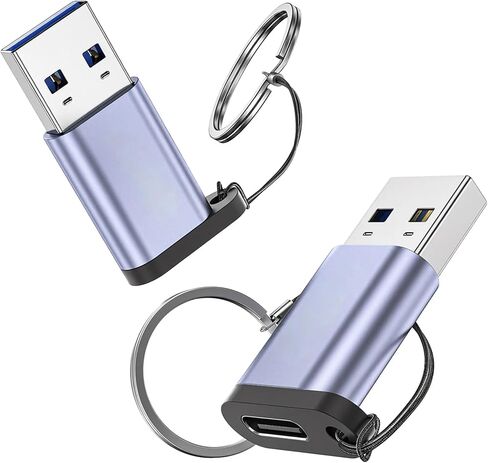 10Gbps USB Type-A to USB-C Adapter(2 Pack, Male to Female) Supporting 5V 3A Charging and 10Gbps Data Transmit in Saudi Arabia