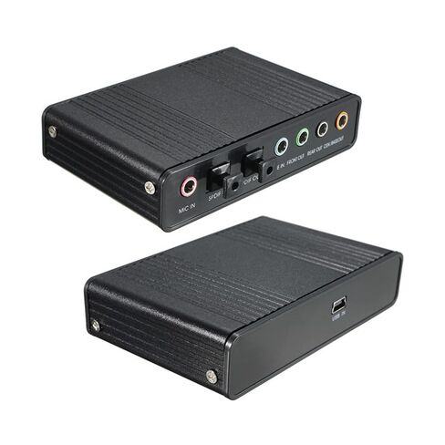 Professional USB Sound Card 6 Channel 5.1 Optical External Audio Card Converter CM6206 Chipset Compatible with Laptop Desktop(Blue) in Saudi Arabia