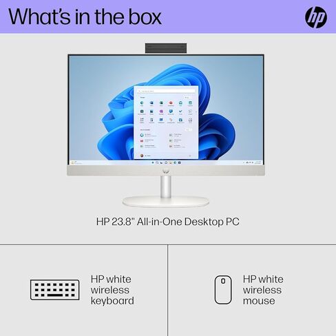 Hewlett Packard HP 24-inch Touch Screen All-in-One Desktop PC, FHD Display, Intel Core Ultra 5 125U, 16GB RAM, 512GB SSD, Intel Graphics, Windows 11 Home (Renewed) in Kuwait
