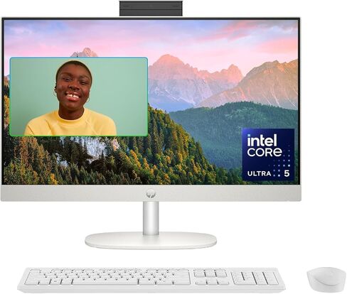 Hewlett Packard HP 24-inch Touch Screen All-in-One Desktop PC, FHD Display, Intel Core Ultra 5 125U, 16GB RAM, 512GB SSD, Intel Graphics, Windows 11 Home (Renewed) in Kuwait