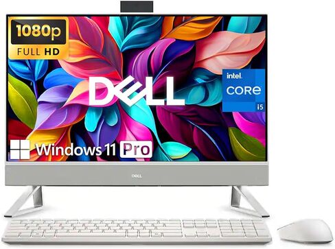 كمبيوتر مكتبي الكل في واحد مقاس 27 بوصة من Dell، معالج Intel Core 7، شاشة تعمل باللمس، 32 جيجابايت DDR5، 1 تيرابايت SSD، شاشة FHD IPS، رسومات NVIDIA GeForce MX570A 2GB GDDR6، لوحة مفاتيح وماوس لاسلكيين، Windows 11 Pro in Kuwait