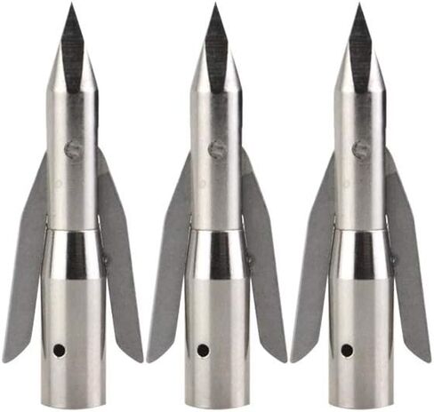 SHARROW 6/12 Pcs Archery Bowfishing Broadheads Stainless Steel Arrowhead Arrow Point Hunting Broadheads 288 Grain 2 Blades Screw in Arrow Tips in Kuwait
