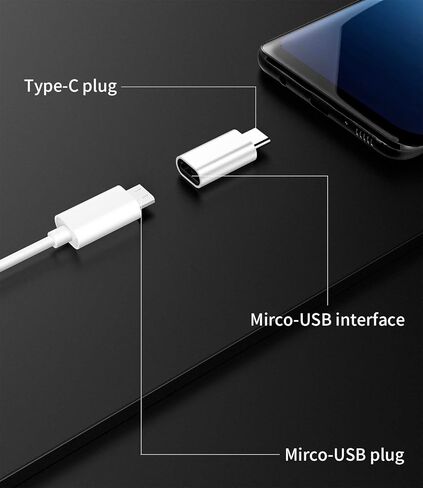 محول Micro USB أنثى إلى USB C ذكر (3 حزم) كابل شاحن Android إلى منفذ Type-C متوافق مع Samsung Galaxy Note S21 S22 S23 Ultra Pixel 5XL لجهاز iPad Pro Air 4 محول سلك الشحن in Saudi Arabia