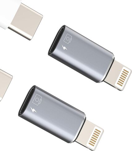 محول صوت OTG USB C أنثى إلى Lightning ذكر (عبوة من قطعتين) لهاتف iPhone14 13 12 11 Pro Max موصل شحن نوع C كابل سماعة رأس ميكروفون محول منفذ قارئ بطاقة لأجهزة Apple لشاحن iPad in Saudi Arabia