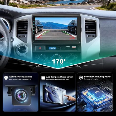 راديو 5G-WiFi6 (4Ram 64 ROM) لسيارة Toyota Tacoma Upgrade 2005-2015، وحدة رأس تعمل باللمس مقاس 9 بوصات - CarPlay لاسلكي Android Auto AM/FM/1080P كاميرا احتياطية in Saudi Arabia