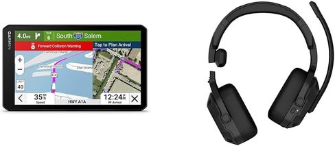 جهاز ملاح الشاحنة Garmin dēzlCam™ OTR725 عالي الدقة مقاس 7 بوصات مزود بكاميرا داش مدمجة بدقة 1080 بكسل عالية الدقة وتسجيل تلقائي للحوادث وصور الأقمار الصناعية وأرصفة تحميل مشتركة مع المجتمع وسماعة رأس Dezl 210 (010-02870-00) in Saudi Arabia