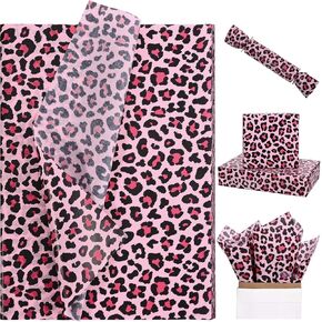 Bolsome 60 Sheets Leopard Tissue Paper for Gift Wrapping Animal Print Tissue Paper for Gift Bags for Jungle Safari Party Baby Shower Packaging DIY Crafts, 20 × 14 Inches in Kuwait