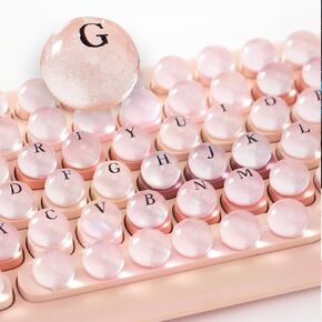 64 قطعة من مفاتيح لوحة المفاتيح لكتابة الأظافر الطويلة والألعاب، تتميز بنفس تصميم عين القط كما في فن الأظافر، متوافقة مع لوحات المفاتيح وأجهزة الكمبيوتر المحمولة (نصف الكرة الوردي) in Kuwait