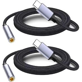 2 Pack 1M USB C to Headphone Jack Adapter,USBC to 3.5mm Headphone Cable in Saudi Arabia