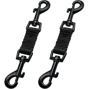 2 PCS Cog Cold Clips مع مشابك مزدوجة النهاية | مقطع نسخ احتياطي ذي عيوب قابلة للتعديل للموصلات المتساقطة واليبارات ، والتدريب على المشي ، والجري ، والمشي لمسافات طويلة ، مقطع السلامة - أسود in Kuwait