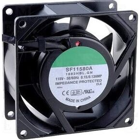 SF11580A-1083HSL.GN AC 115V 0.15-0.13A 14W 26/31CFM 80X80X38MM مروحة تبريد in Kuwait