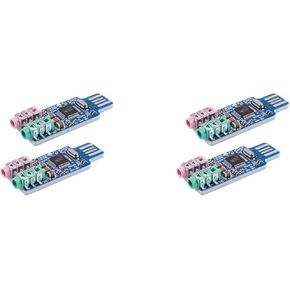 4 قطع بطاقة صوت USB مجانية للسائق CM108 شريحة بطاقة صوت USB باللون الأزرق in Kuwait