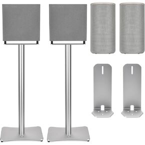 2 Pcs Speaker Stands for Sony BRAVIA Theater Quad 16-Speaker, for Sony HT-A9 Speaker, for Sony SA-RS5 Wireless Rear Speakers, Aluminum AlloyThickened and Stable, Hidden Wire Trough (Stand only) in Kuwait